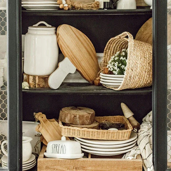 Marble and Wood Mushroom Cutting Board Decor Steals