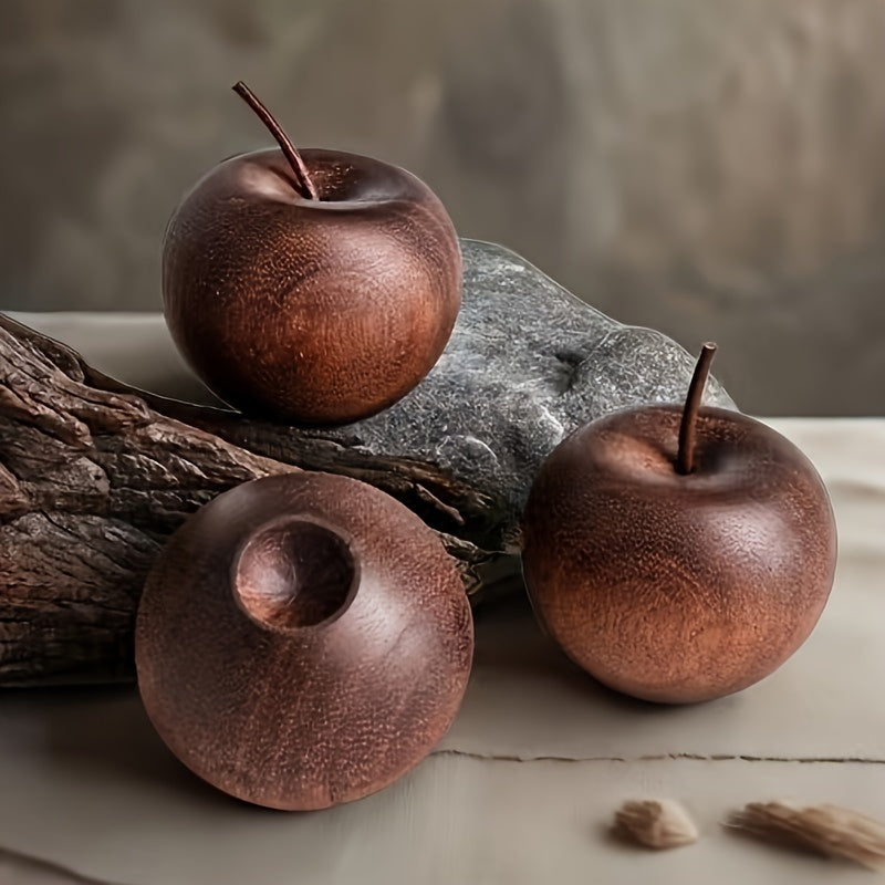 A Randomly Styled Natural Wood Aroma Diffuser with Elegant Wood Grain, Non-Flammable, Perfect Gift Choice - Enhances Air Quality, Apple-Shaped Fragrance Diffuser with Natural Wood Texture, Suitable for Home, Car, Office, Bath House Of Avana