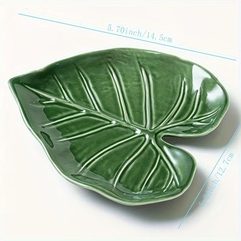 Spoon Rest - Non-Slip Ceramic Leaf