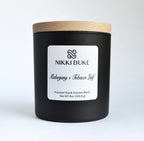 Nikki Duke Mahogany + Tobacco Leaf  8 oz Premium Soy + Coconut Candle Nikki Duke