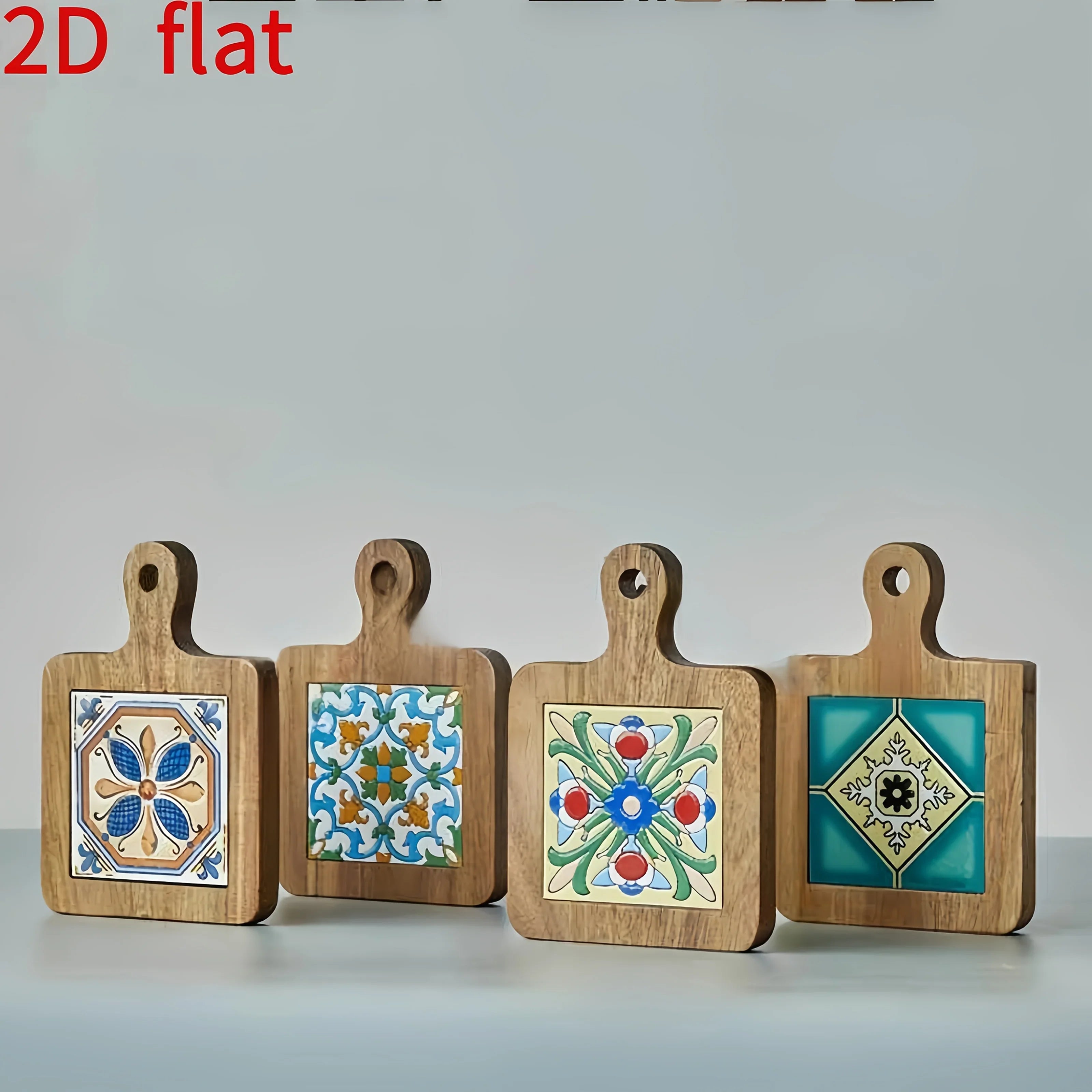 Wooden Heat-Resistant Pads - Floral Vintage