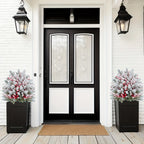 58.42 cm Realistic Snow-Covered Artificial Pine Tree Ground Stake with Red Berries & Frosted Branches - Heavy-Duty Plastic Winter Wonderland Outdoor/ Christmas Yard, Garden, or Table Centerpiece Decoration - Easy Install ( House Of Avana