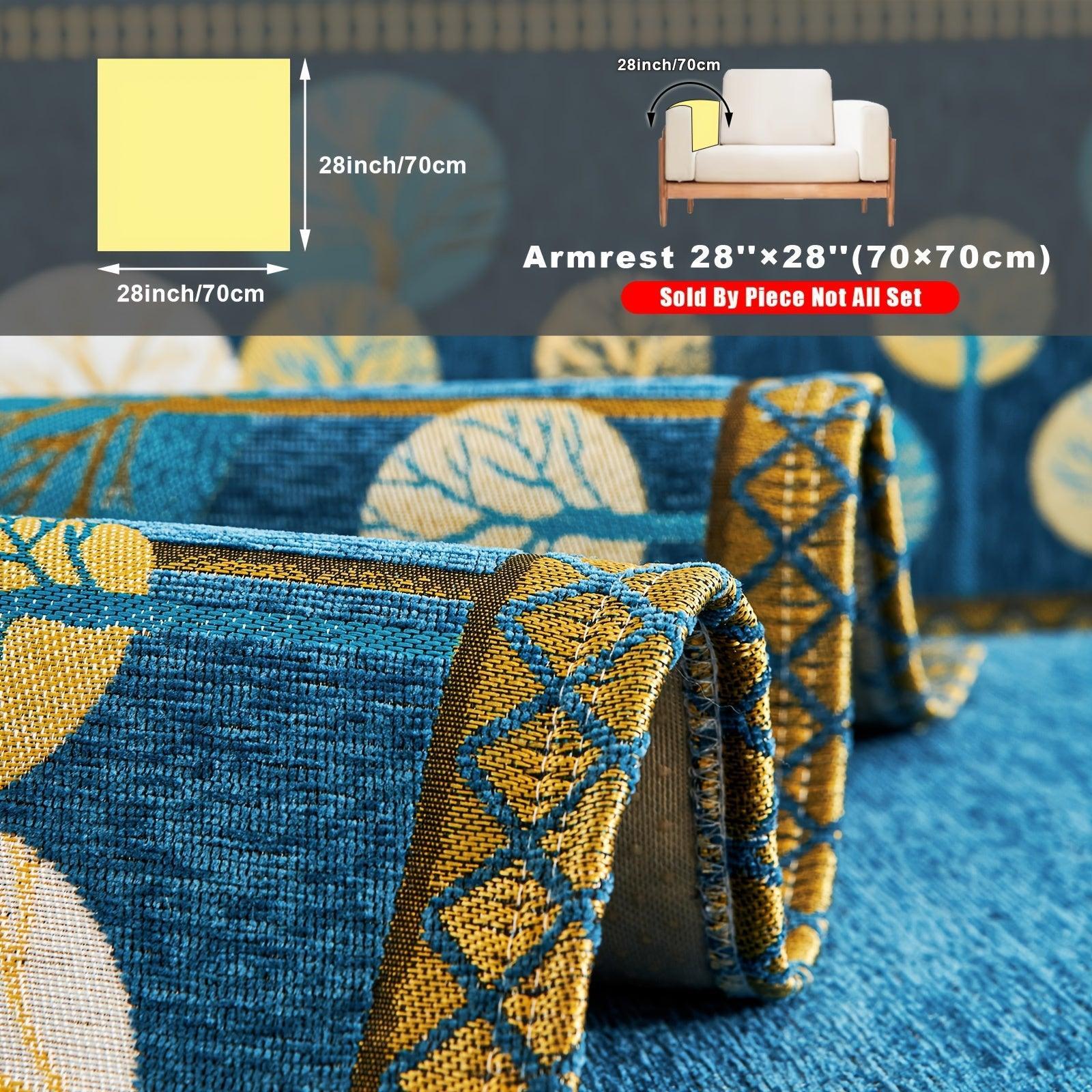 Pet Proof Couch Cover - Boho Chenille Sofa Cover with Tree Embroidery topspet