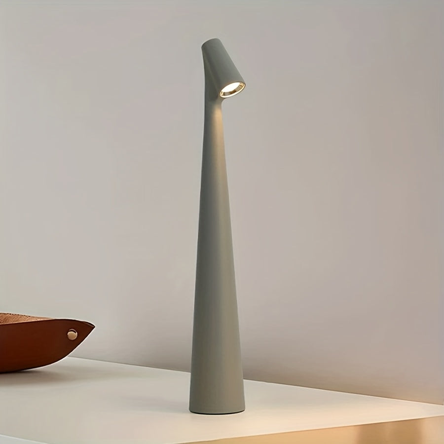 Modern LED Table Lamp with Touch Control - Rechargeable Battery-Powered Desk Light, Matte Black Finish & Adjustable Brightness for Home Office, Living Room, Bedroom Decor, Desk Lamp Rechargeable, Bedroom Lighting, Sleek Desig House Of Avana