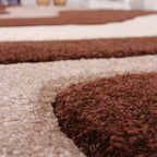 Area Rug Madeira Modern Wave Pattern - Brown Beige RugYourHome