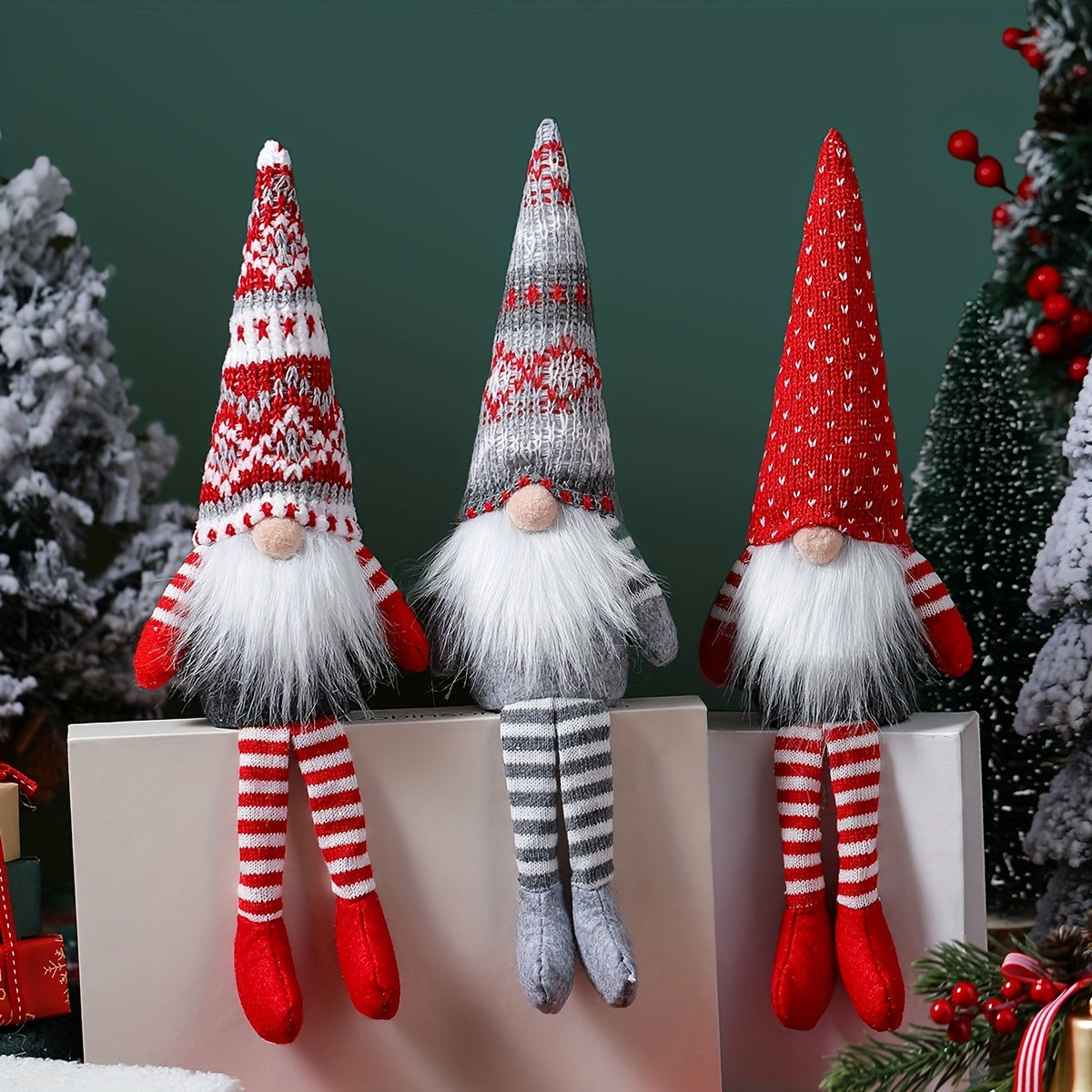 3pcs holiday Christmas gnome doll decoration Nordic style faceless elderly decoration perfect for hanging at home and hotel Christmas parties holiday decoration House Of Avana