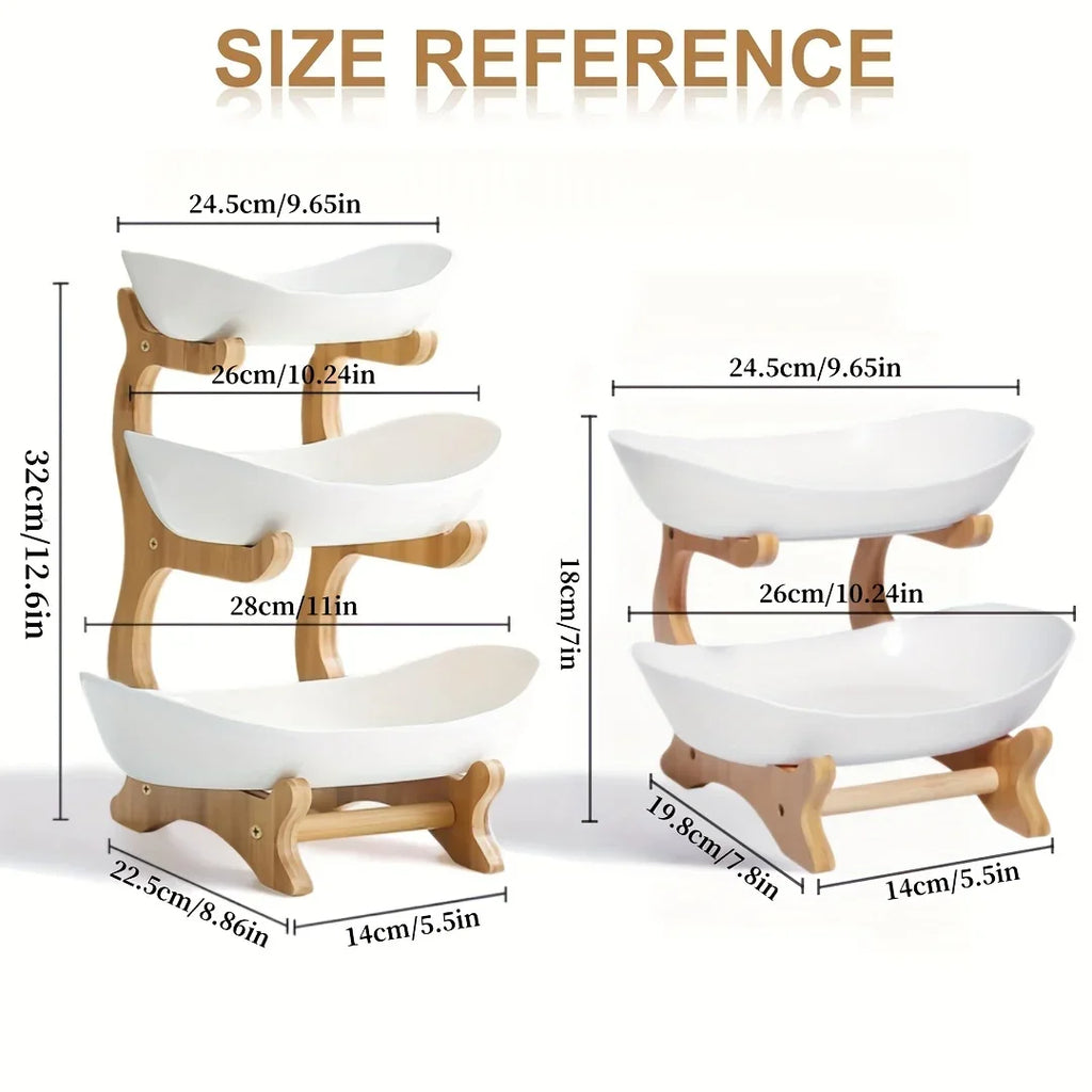Fruit Basket - 2-Tier Wood