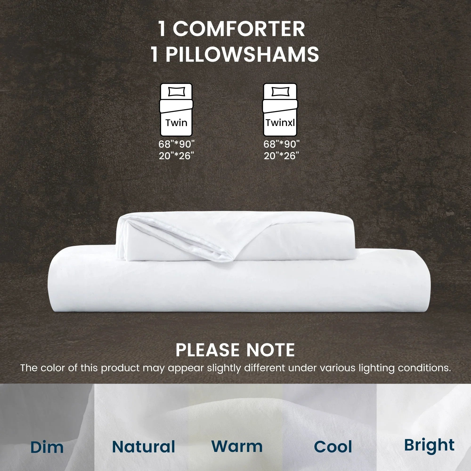 Stone Washed Duvet Cover Set - White