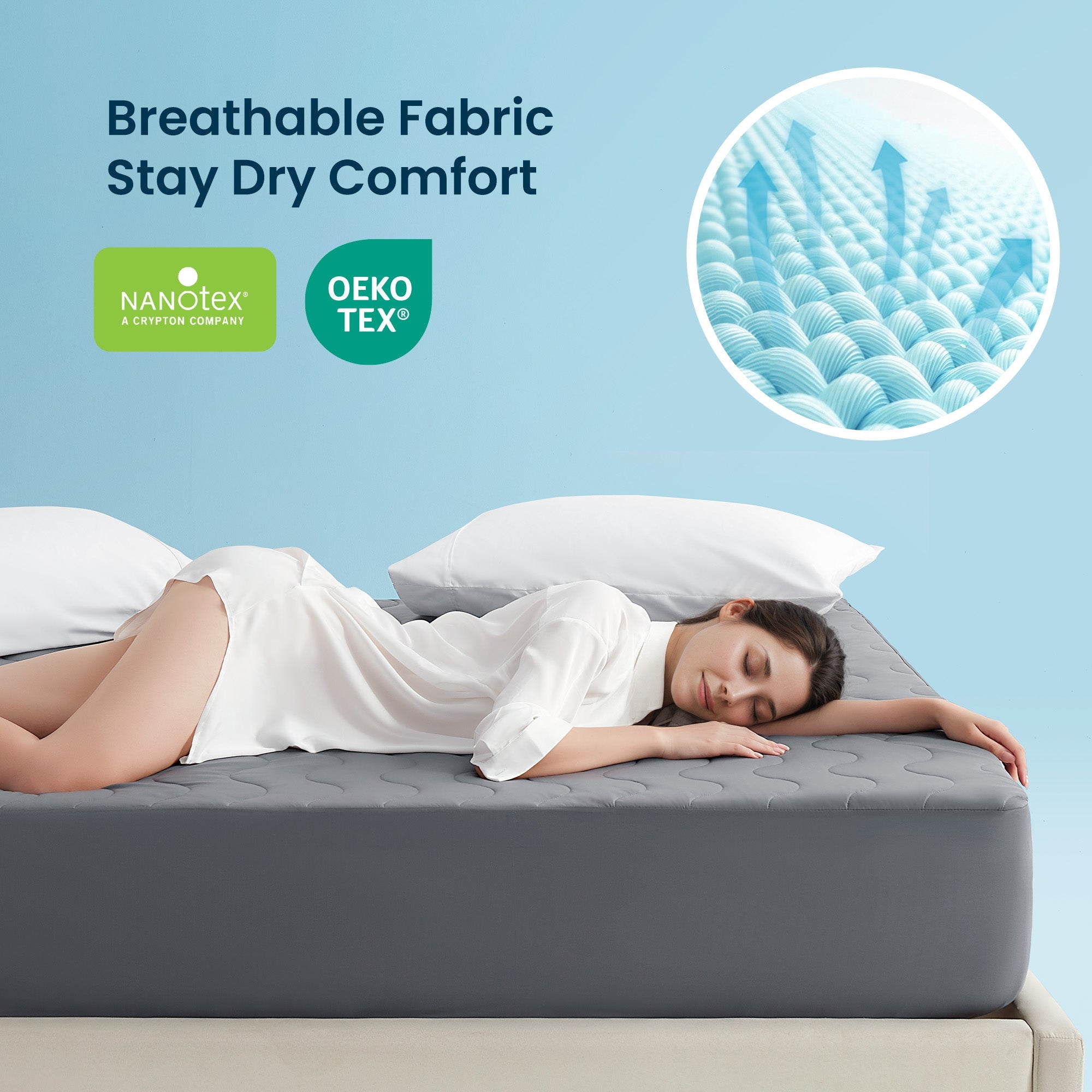 Cooling Mattress Pad - Waterproof Bedding Protector for Hot Sleepers