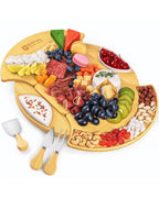 Cheese Board Set, Round Royal Craft Wood