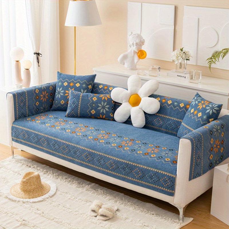 Stylish Bohemian Chenille Slipcovers for Couches topspet