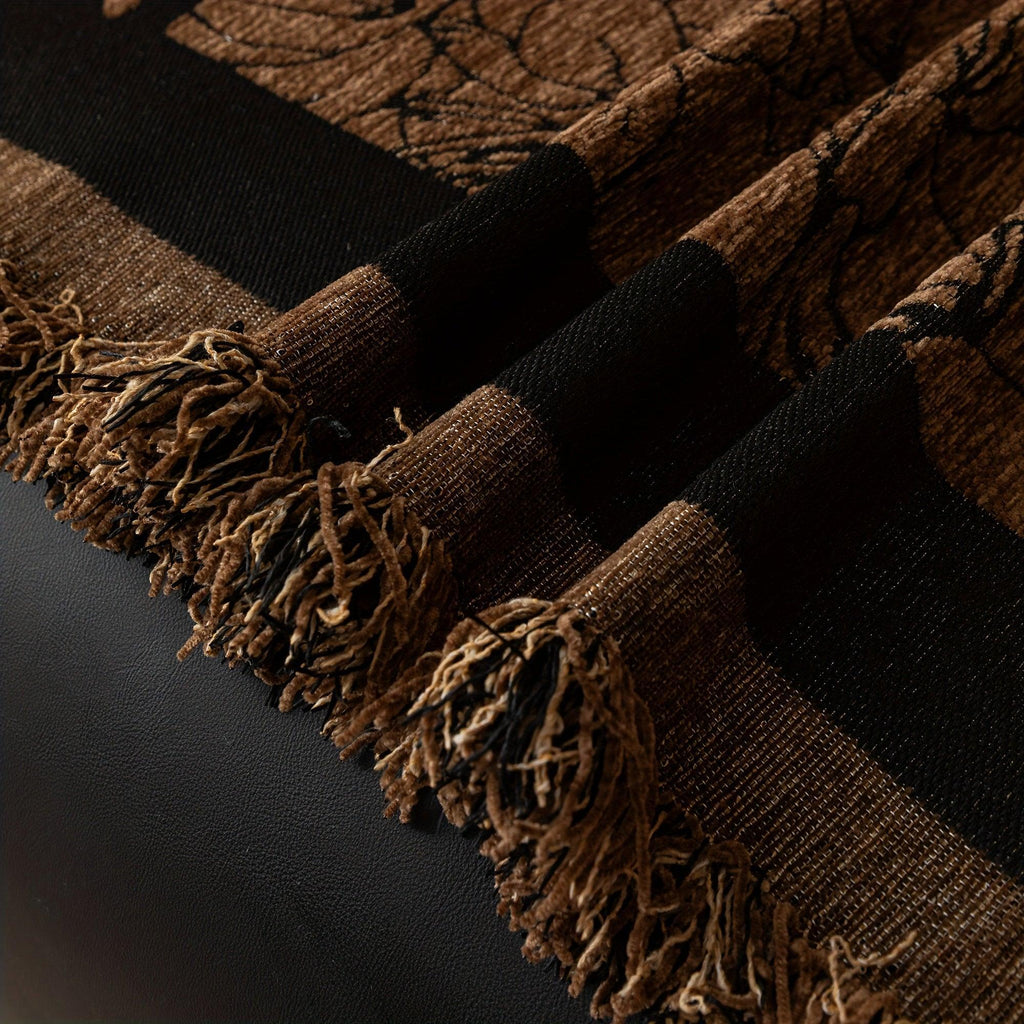 Boho Style Sofa Throw Covers with Tassel Embellishment | All-Season topspet