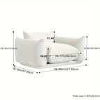 [Modern Chenille Sofa Chair] Modern Chenille Single Sofa Chair, 50.39" Deep Seat Accent Couch for Small Spaces - Living Room, Apartment, Office House Of Avana