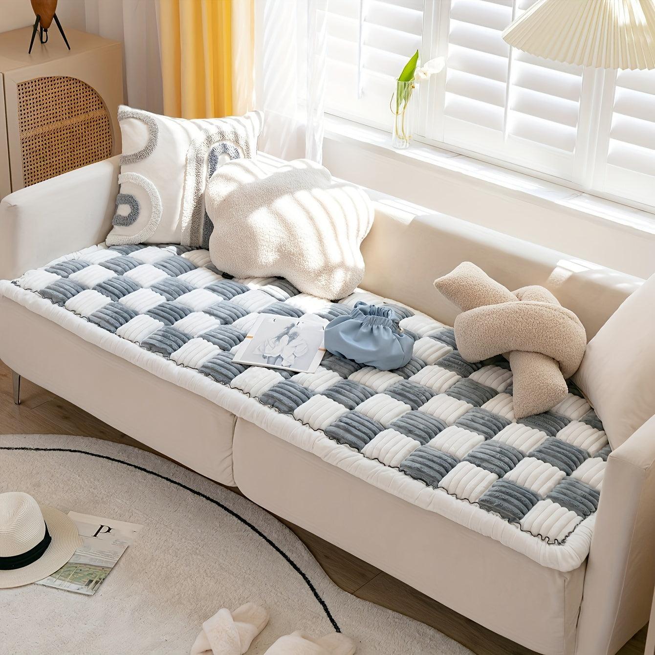 Modular Sofa Cover – Nordic Style Winter Plush Cushion Slipcover topspet