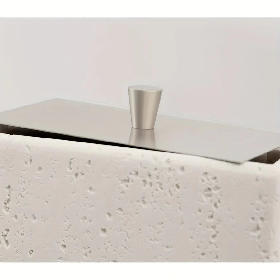 Resin Bathroom Containers with Lids Bathroom Organizer Storage Swabs Can Dental floss Can q-tip Storage Toothpick Holder Bathroom Canister Vanity Storage Jars Organizer for Swabs,Bath Salts Makeup Sponges Bath salt tank, Cani House Of Avana