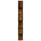 Room Divider Bookcase 6-Tier Smoked Oak 70x24x193 cm Engineered Wood House Of Avana