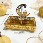 Metal Castle Storage Box - Gold Eid Centerpiece