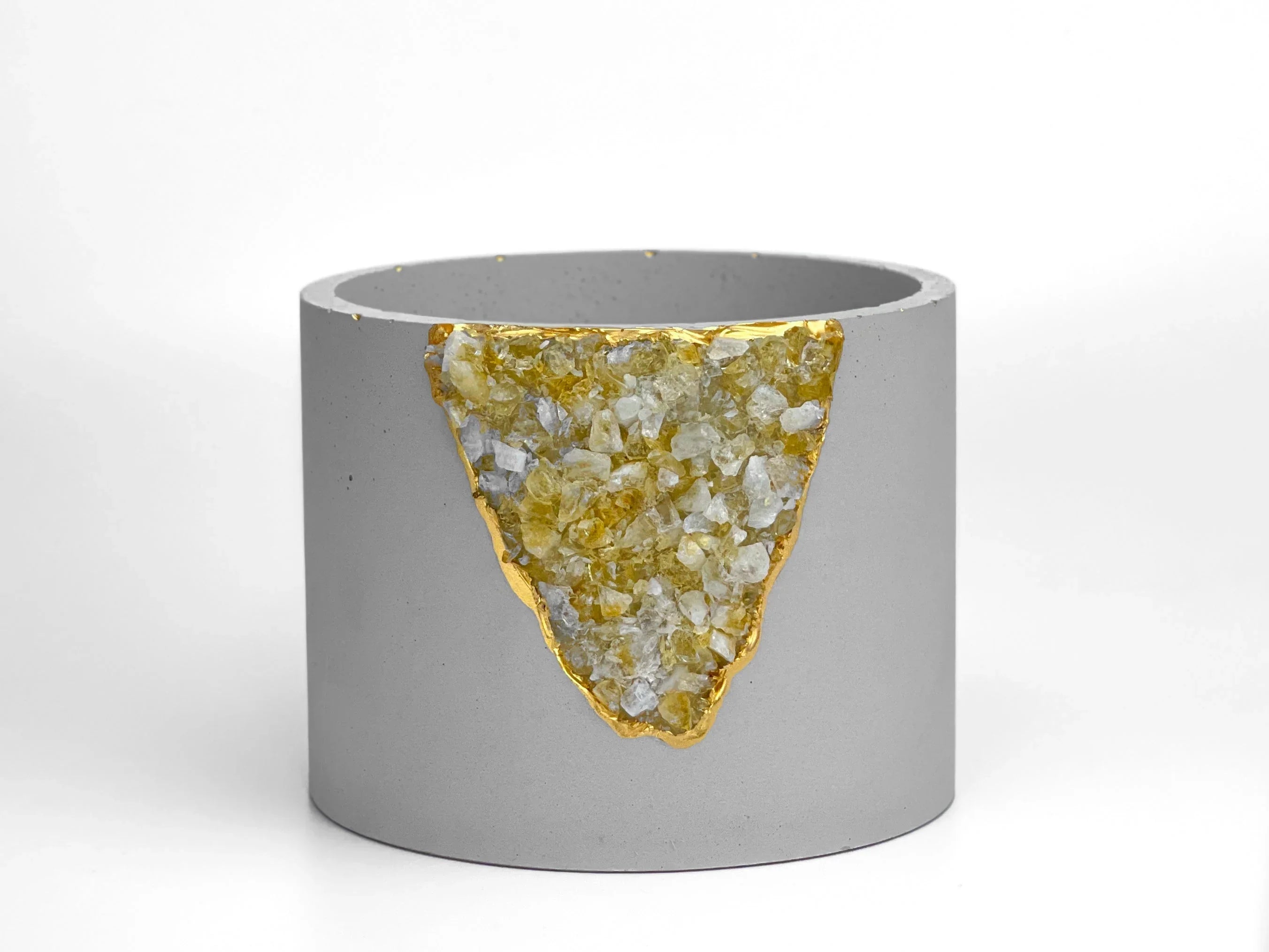 6 inch CITRINE PLANTER AURA 8 HOME