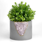 6 inch ROSE QUARTZ PLANTER AURA 8 HOME
