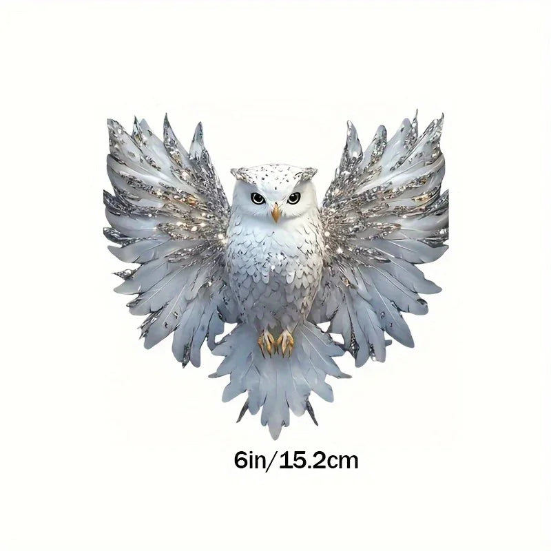 6inch Cute White Owl Vinyl Decal, Car Sticker for Laptop, Bottle, Truck, Phone, Motorcycle, Window,... - House Of Avana [[SKU:HOA-WAL-072]]