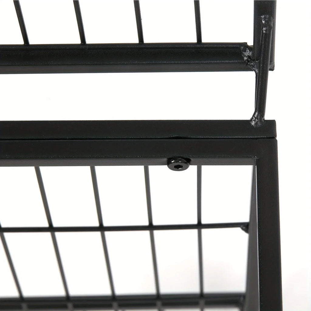 6-tier Metal Garden Cart Stand Iron Plant Rack Home Porch Flower Display Holder, lifestyle image - House Of Avana [[SKU:HOA-GDN-011]]