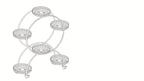 6 Potted Metal Plant Stand Garden Cart Wrought Iron Flower Pots Rack Holder Display Shelf with Wheels... - House Of Avana [[SKU:HOA-GDN-010]]