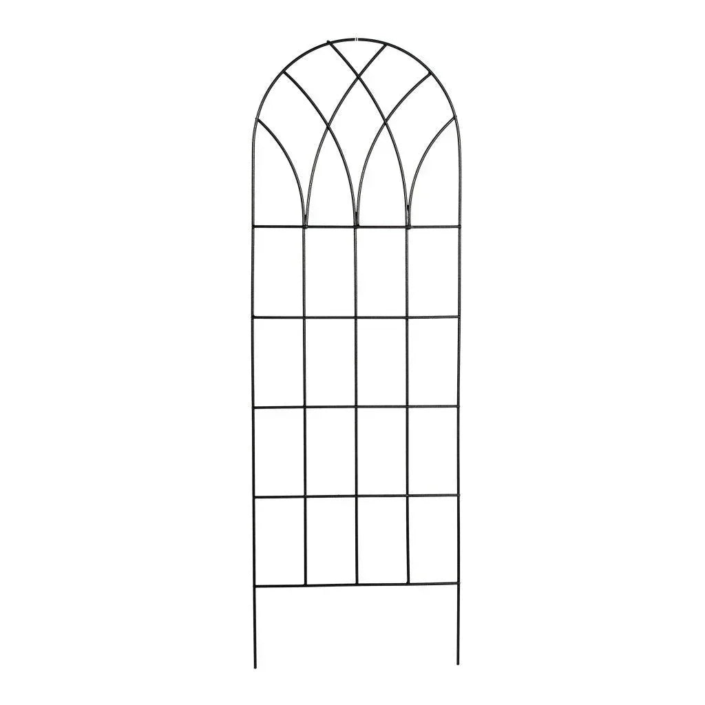 60-inch Gothic Arch Top Metal Wall Trellis for Home Garden