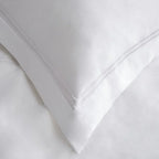 600 Thread Count Border Stripe Embroidered Duvet Set, back view - House Of Avana