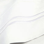 600 Thread Count Border Stripe Embroidered Pillowcases, back view - House Of Avana