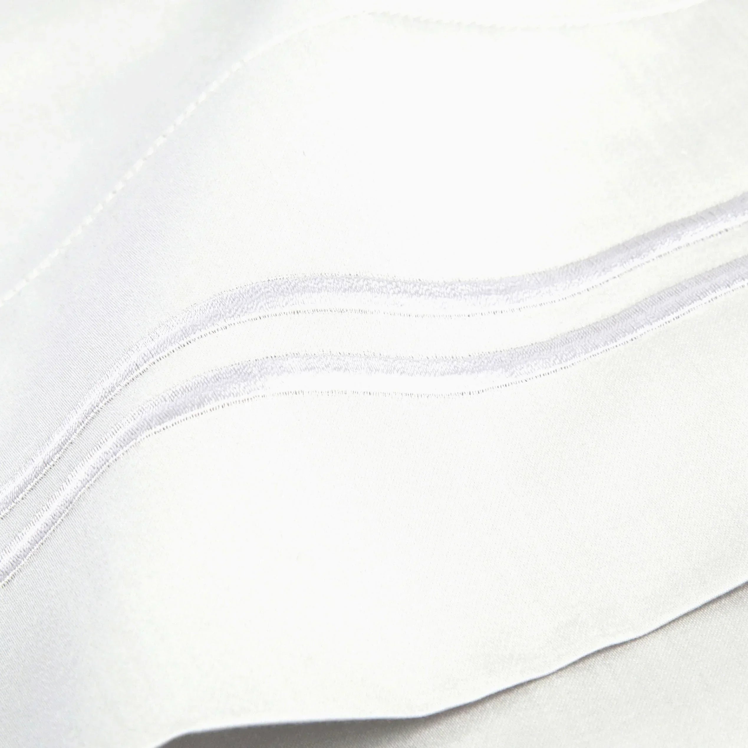 600 Thread Count Border Stripe Embroidered Pillowcases, back view - House Of Avana