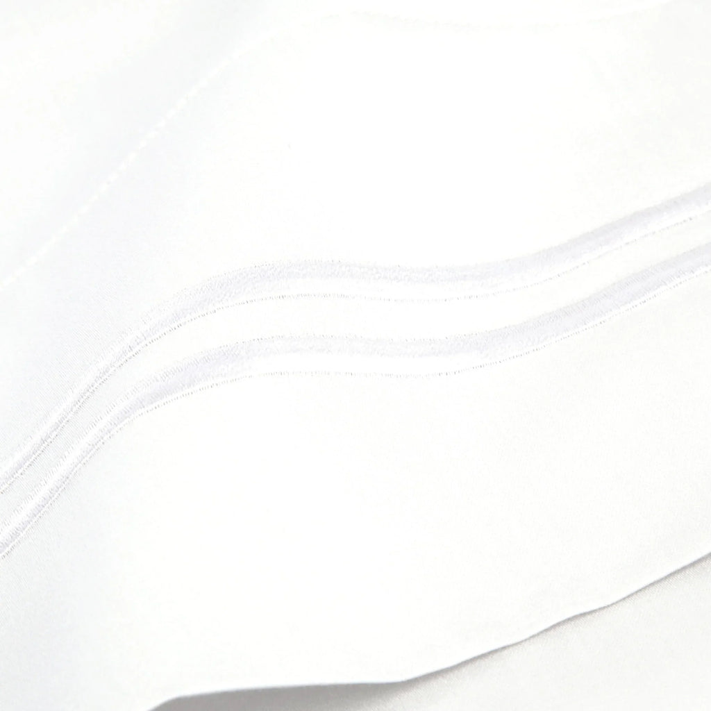 600 Thread Count Border Stripe Embroidered Sheet Set, back view - House Of Avana