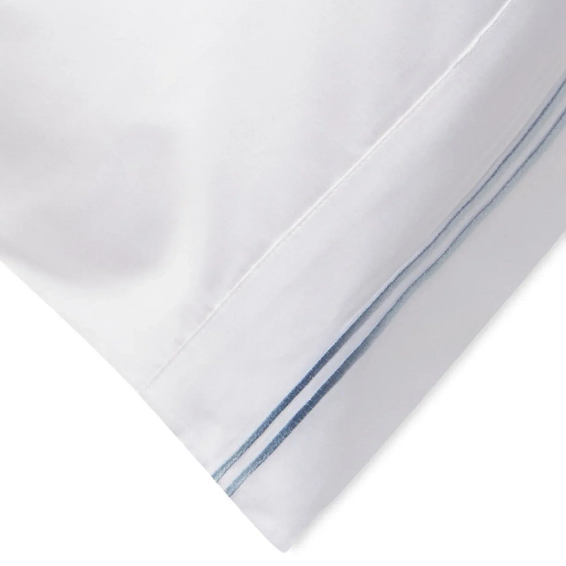 600 Thread Count Double Stripe Embroidered Pillowcases, detail shot - House Of Avana