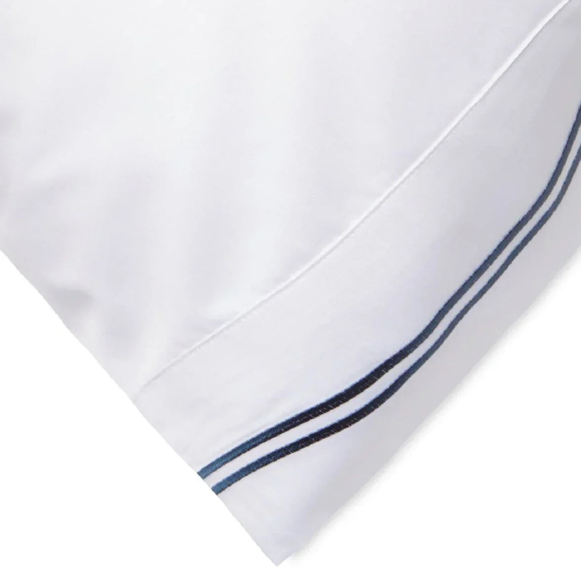 600 Thread Count Double Stripe Embroidered Pillowcases, lifestyle image - House Of Avana