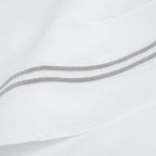 600 Thread Count Double Stripe Embroidered Pillowcases, top view - House Of Avana