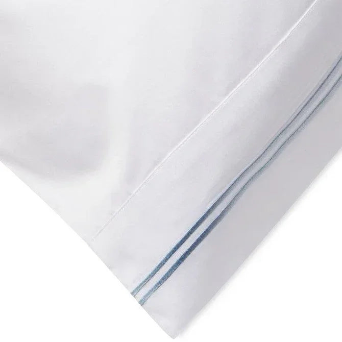 600 Thread Count Double Stripe Embroidered Sheet Set, side view - House Of Avana