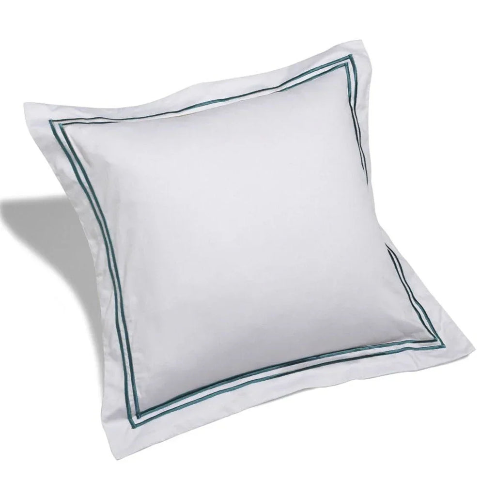 600 Thread Count Double Stripe Euro Sham Pairs, front view - House Of Avana
