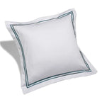 600 Thread Count Double Stripe Euro Sham Pairs, front view - House Of Avana