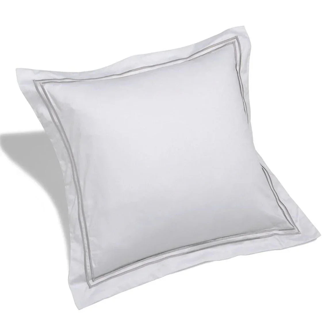 600 Thread Count Double Stripe Euro Sham Pairs, back view - House Of Avana