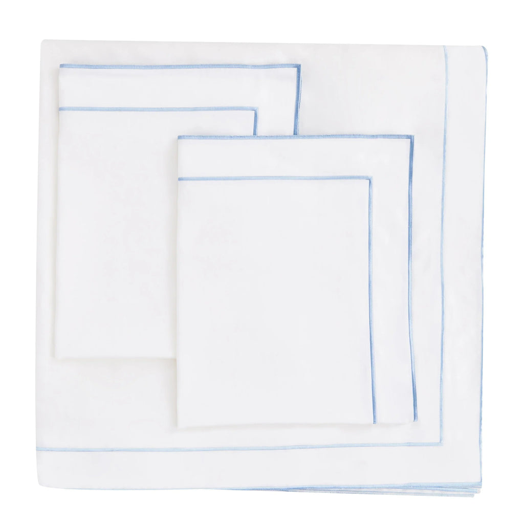 600 Thread Count Framed Sateen Embroidered Cotton Duvet Set, in-use display - House Of Avana