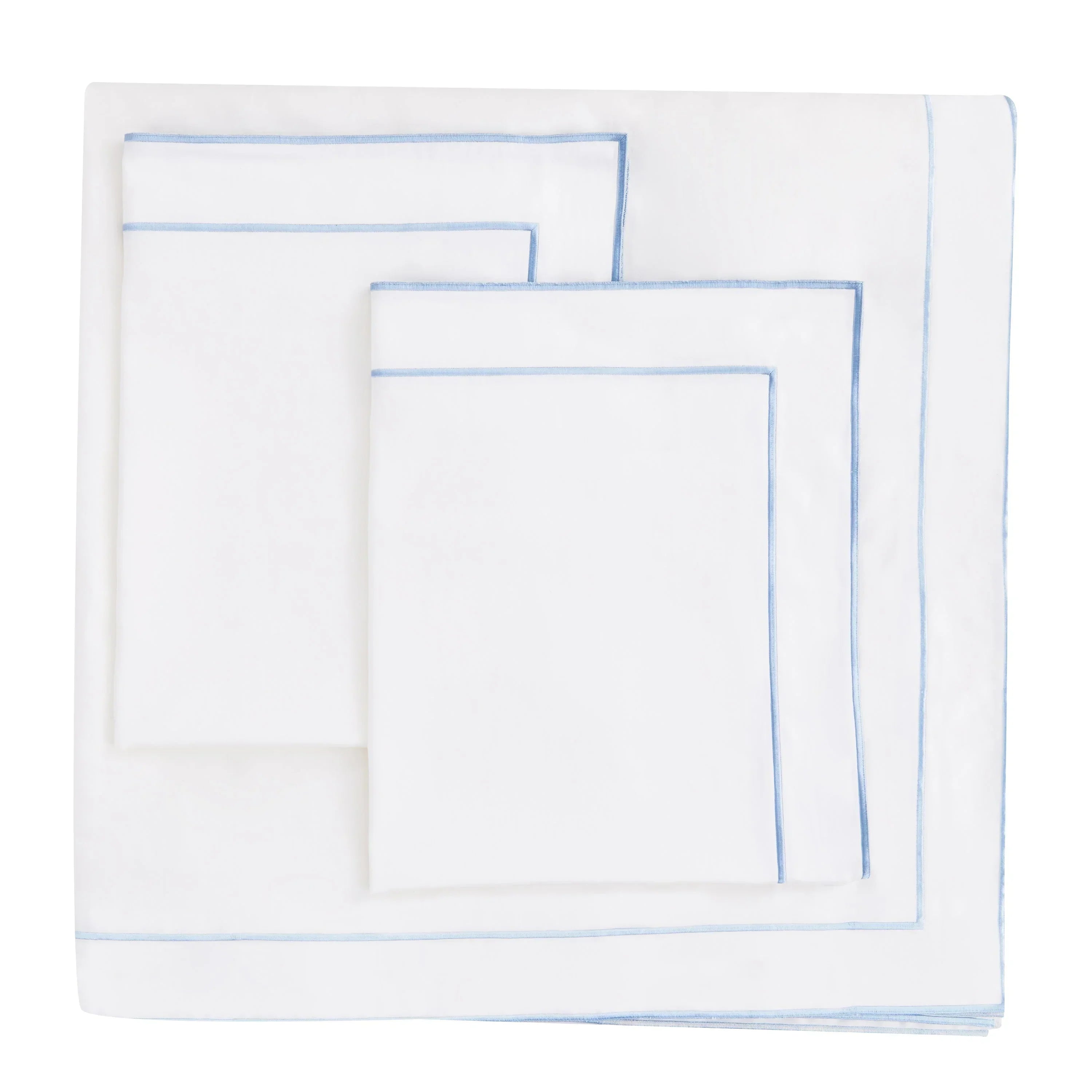 600 Thread Count Framed Sateen Embroidered Cotton Duvet Set, in-use display - House Of Avana