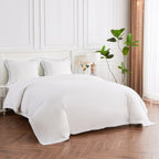 600 Thread Count Framed Sateen Embroidered Cotton Duvet Set, alternate view - House Of Avana