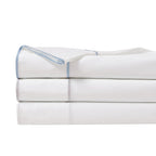 600 Thread Count Framed Sateen Embroidered Cotton Duvet Set, back view - House Of Avana