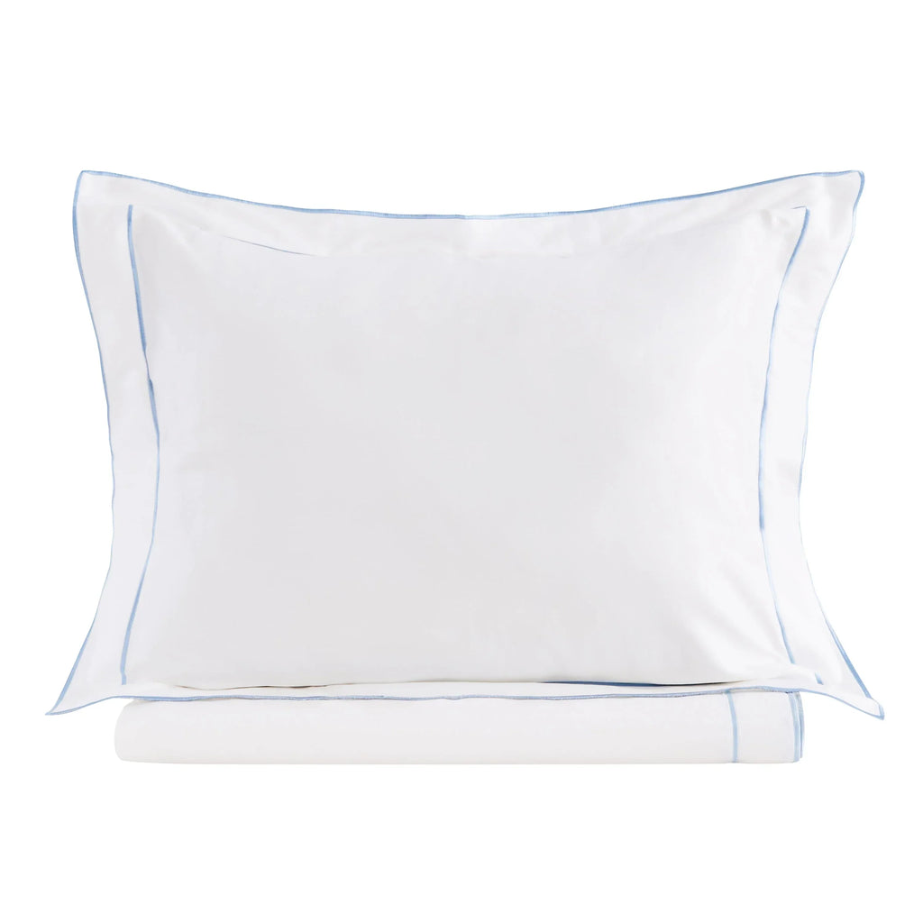 600 Thread Count Framed Sateen Embroidered Cotton Duvet Set, lifestyle image - House Of Avana