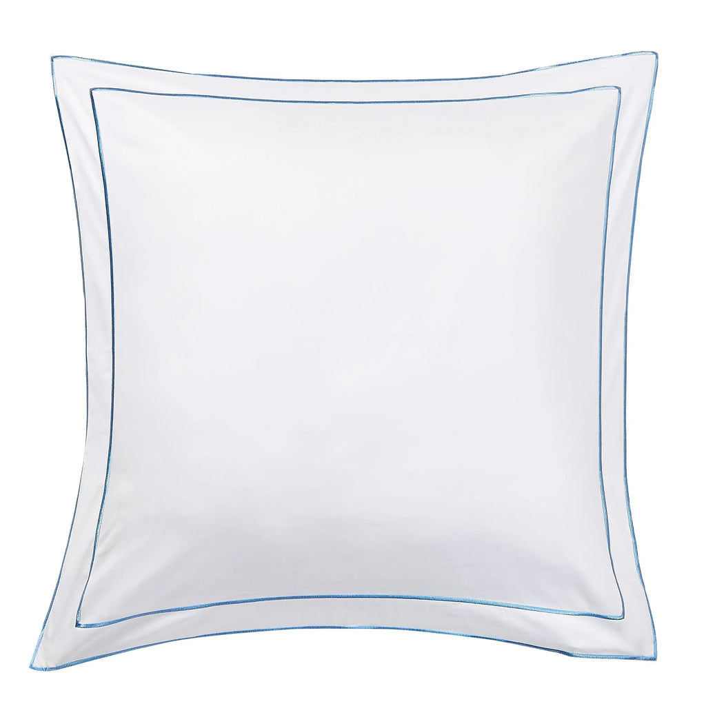 600 Thread Count Framed Sateen Embroidered Cotton Euro Sham Pair Mélange Home