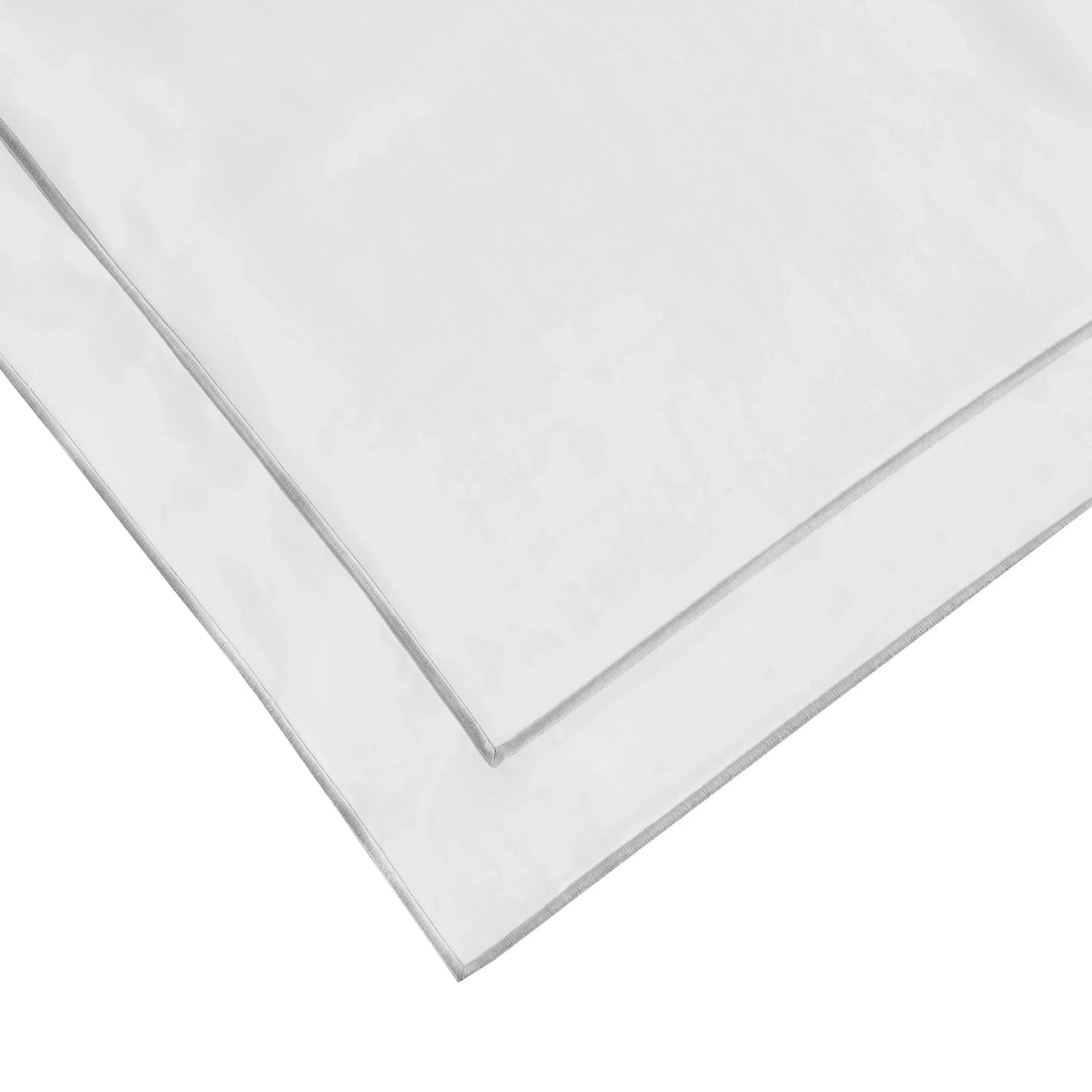 600 Thread Count Framed Sateen Embroidered Cotton Euro Sham Pair Mélange Home
