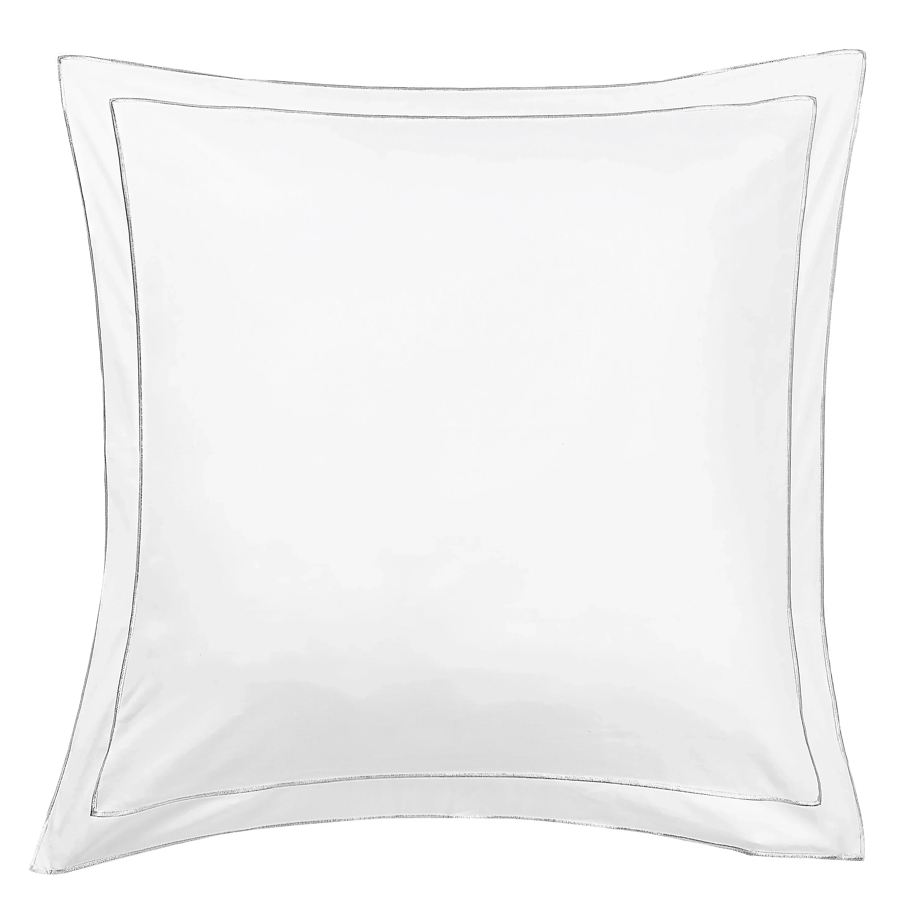600 Thread Count Framed Sateen Embroidered Cotton Euro Sham Pair Mélange Home