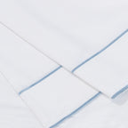 600 Thread Count Framed Sateen Embroidered Cotton Pillowcase Pair Mélange Home
