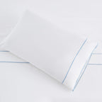 600 Thread Count Framed Sateen Embroidered Cotton Sheet Set Mélange Home
