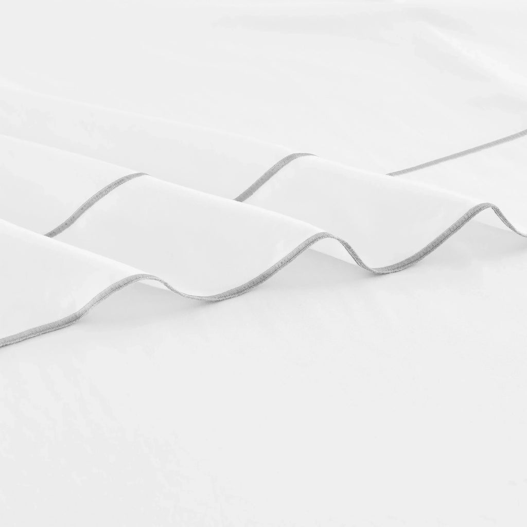 600 Thread Count Framed Sateen Embroidered Cotton Sheet Set, alternate view - House Of Avana
