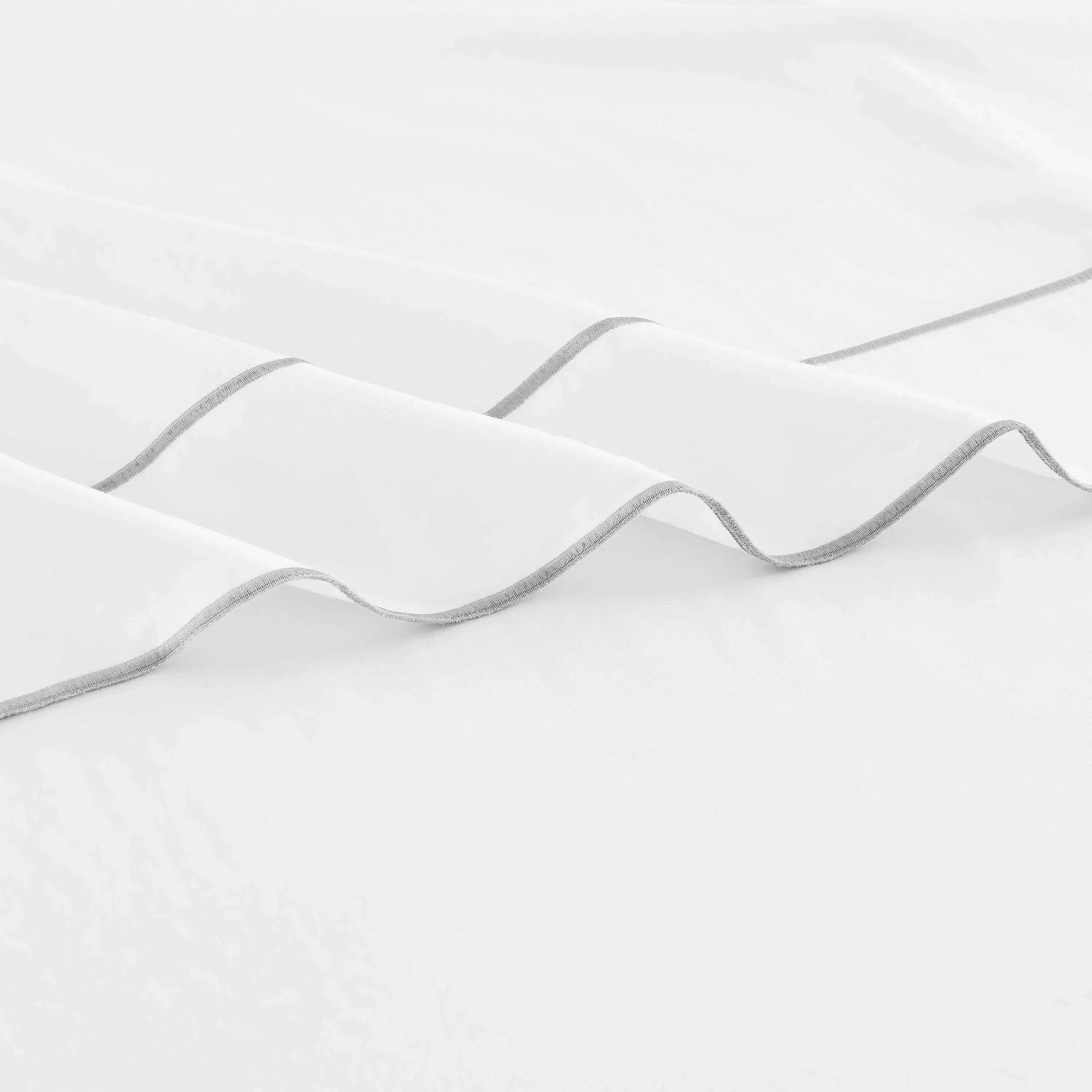 600 Thread Count Framed Sateen Embroidered Cotton Sheet Set, alternate view - House Of Avana
